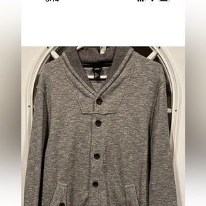 Women's XL H&M Gray Button Up Jacket Outdoor Hiking Fishing Walking Comfy Cozy